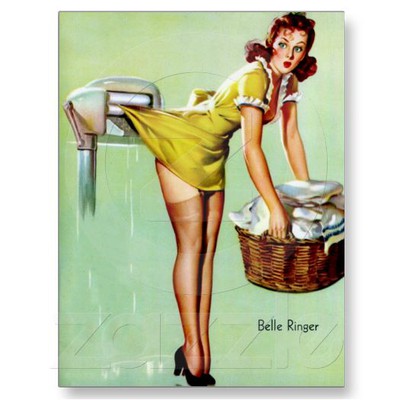 Pin Up Laundry. Cleaning day, the pin-up way